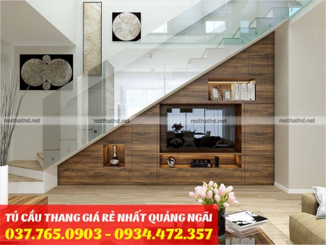 Thi Công Nội Thất Phòng Khách Tủ Cầu Thang Giá Rẻ Tại Quảng Ngãi