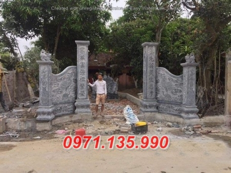 Kích thước mẫu cổng đá đẹp