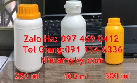 Chai nhựa đựng thuốc thú y, chai nhựa đựng thuốc thủy sản, chai nhựa đựng nông dược, chai nhựa nắp g