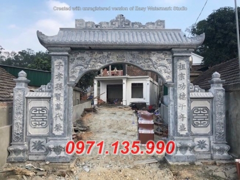 Kích thước mẫu cổng đá đẹp