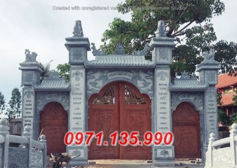 Kích thước mẫu cổng đá đẹp