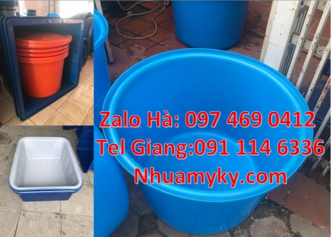 thùng vuông 300 lít, thùng nhựa tròn có nắp, thùng chữ nhật đựng hóa chất Thùng nhựa, Thùng vuông