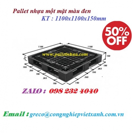 Pallet nhựa 1100x1100x150mm