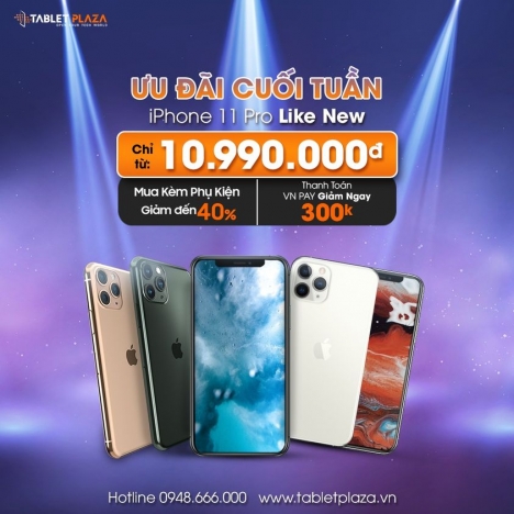 Cuối tuần giảm giá cực sốc Iphone 11 pro tại Tablet Plaza