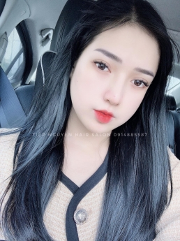 Tóc bob xoăn sóng, tóc tỉa layer ngang vai cho mái dài - Tiệp Nguyễn Hair Salon