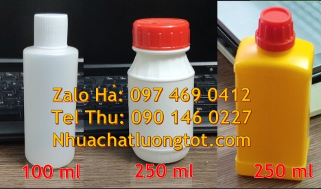 chai xịt phun sương 500ml, chai 250ml đựng thuốc thủy sản, chai 500ml đựng trà sữa, chai 1l đựng sữa
