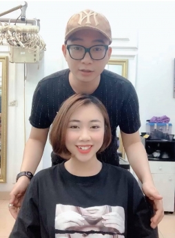 Tóc bob xoăn sóng, tóc tỉa layer ngang vai cho mái dài - Tiệp Nguyễn Hair Salon