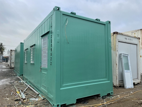 cont văn phòng 20feet làm từ vỏ cont lạnh mới