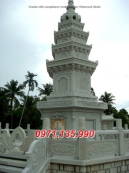 Báo giá mộ tháp, bảo tháp bằng đá khối xanh tự nhiên