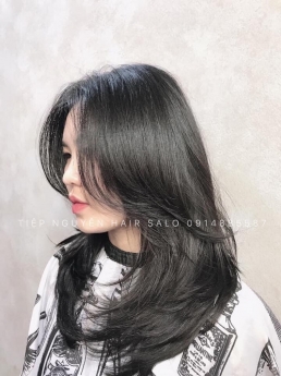 Tóc bob layer, uốn tóc layer xoăn sóng siêu đẹp, nhuộm tóc Tôn gia - Tiệp Nguyễn Hải Salon