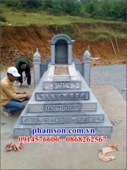 lăng mộ đá có mái che đẹp tại Vĩnh Long