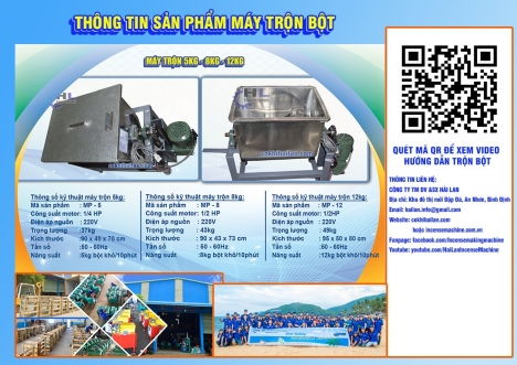 Máy trộn bột để làm nhang công ty Hải Lan