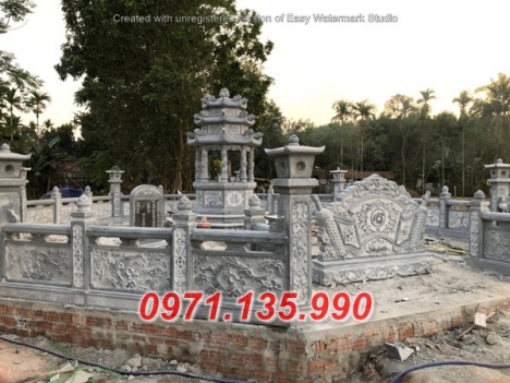 Báo giá mộ tháp, bảo tháp bằng đá khối xanh tự nhiên