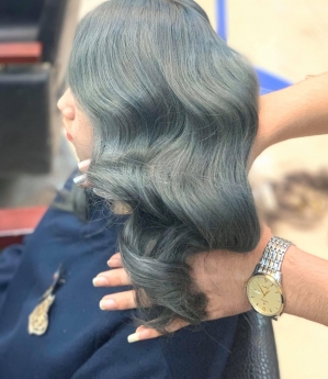 Tóc layer xoăn sóng nhẹ, tóc layer tỉa ngang vai mái bay - Tiệp Nguyễn Hải Salon