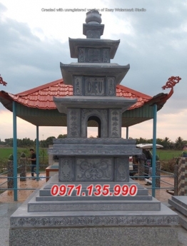 Báo giá mộ tháp, bảo tháp bằng đá khối xanh tự nhiên