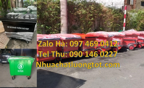 Mua xe thu gom rác 660l 1000l ở đâu có giá tốt nhất, Xe thu gom rác 660 lít 3 bánh hơi, Xe thu gom r