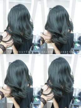 Tóc layer xoăn sóng nhẹ, tóc layer tỉa ngang vai mái bay - Tiệp Nguyễn Hải Salon