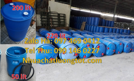 Phuy nhựa 150 lít nắp mở, Phuy nhựa đựng hóa chất, Thùng phuy nhựa 120 lít, thùng phuy 220 lít, Bán