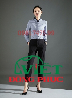 Mẫu đồng phục sơ mi nữ công sở chất liệu tốt, form dáng chuẩn đẹp