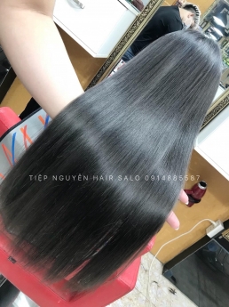 Tóc bob xoăn sóng, tóc tỉa layer ngang vai cho mái dài - Tiệp Nguyễn Hair Salon