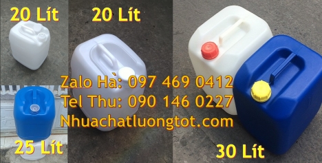 can dẹp 30 lít đựng thuốc thú y giá rẻ, can 20l 1kg, can 25l xanh Can nhựa 25 lít vuông xanh đựng