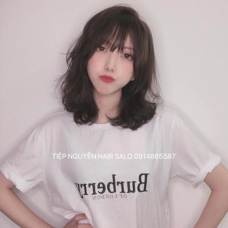 Tóc bob uốn xoăn layer siêu cá tính, nhuộm tóc giá rẻ uy tín Hà Nội - Tiệp Nguyễn Hải Salon