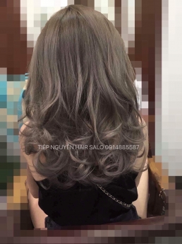 Tóc layer xoăn sóng nhẹ, tóc layer tỉa ngang vai mái bay - Tiệp Nguyễn Hải Salon