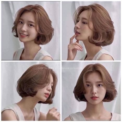 Tóc bob xoăn sóng, tóc tỉa layer ngang vai cho mái dài - Tiệp Nguyễn Hair Salon