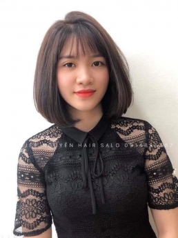 Tóc uốn ngang vai: những kiểu tóc uốn ngang vai cho nàng có khuôn mặt trái xoan