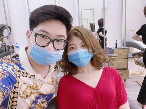 Tóc layer xoăn sóng nhẹ, tóc layer tỉa ngang vai mái bay - Tiệp Nguyễn Hải Salon