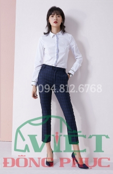 Mẫu đồng phục sơ mi nữ công sở chất liệu tốt, form dáng chuẩn đẹp