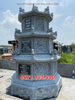 Báo giá mộ tháp, bảo tháp bằng đá khối xanh tự nhiên