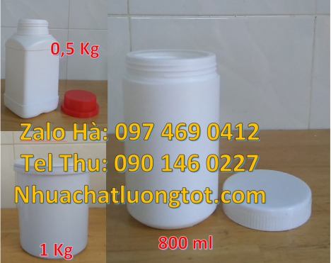 Hũ 0.5 lít, hũ 0.5kg lùn Hũ 2kg cao cấp, Hũ nhựa 1kg giá rẻ, Hũ tròn 0.6l, Hũ đựng hóa chất, Hủ nhựa