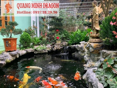 Thiết kế thi công bể cá Koi bảo hành tuyệt đối