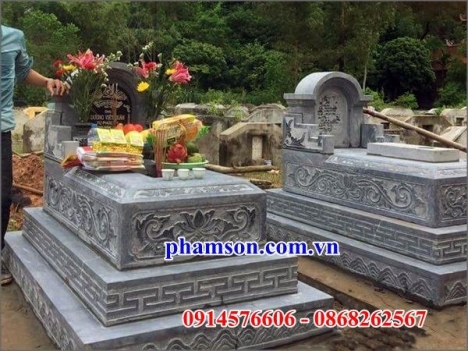 lăng mộ đá có mái che đẹp tại Vĩnh Long