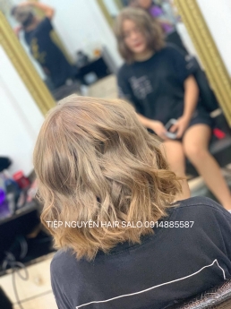 Tóc bob layer, uốn tóc layer xoăn sóng siêu đẹp, nhuộm tóc Tôn gia - Tiệp Nguyễn Hải Salon