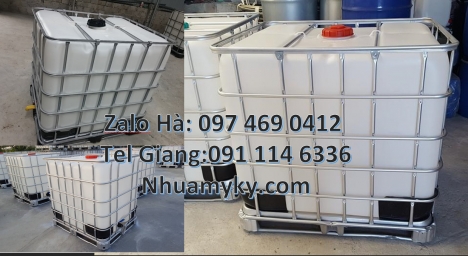 bồn ibc, Bồn nhựa, bồn đựng hóa chất 1000 lít, Thùng nhựa trắng dung tích lớn, Tank, bồn ibc, thùng