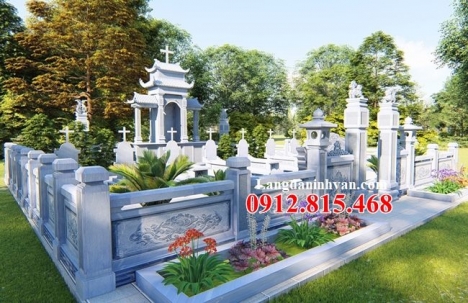 5 Mẫu thiết kế khuôn viên khu lăng mộ nghĩa trang gia đình dòng họ đẹp