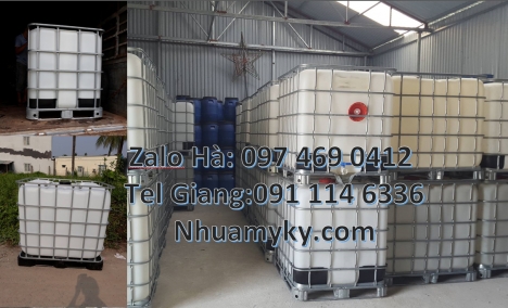 bồn ibc, Bồn nhựa, bồn đựng hóa chất 1000 lít, Thùng nhựa trắng dung tích lớn, Tank, bồn ibc, thùng