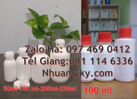 Chai nhựa 100ml 250ml đựng trà sữa, Chai 100ml màu trong, bình nhựa 0.5 lít,Chai 1000ml đựng hóa chấ