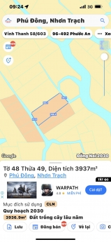Cần bán thửa đất vườn Xã Phú Đông - Nhơn Trạch giá cực rẻ.