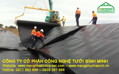 Màng chống thấm hdpe, bạt lót hồ, bạt hdpe nuôi tôm cá, bạt lót hồ bình minh