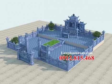 5 Mẫu thiết kế khuôn viên khu lăng mộ nghĩa trang gia đình dòng họ đẹp