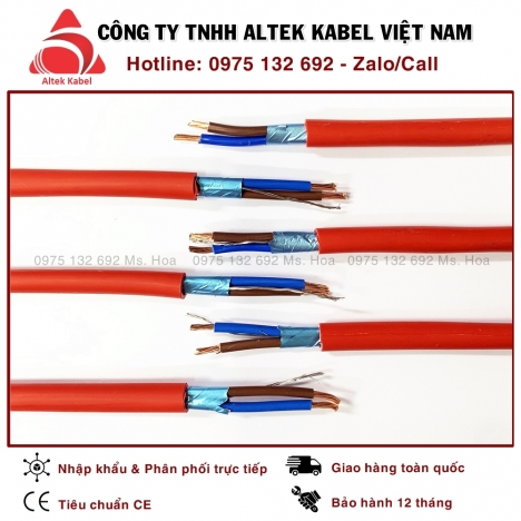 Cáp chống cháy 2x1.5 chống nhiễu 2C x 1.5mm2 Altek Kabel