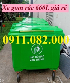 Sỉ thùng rác 120L 240L 660L giá rẻ tại quận 7, quận 8, quận 9- thùng rác nắp kín- lh 0911082000
