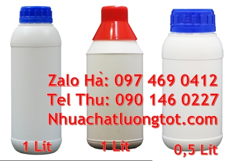 Chai 50nl nắp vặn, chai 500m chia vạch, Chai 30ml hdpe, chai 100ml đựng nông dược, Chai 500ml miệng