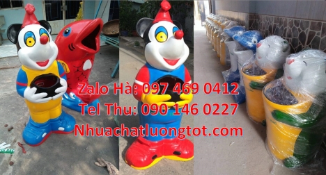 sọt rác cá heo, thùng rác hình con thú, thùng rác con vật, Thùng rác hình con thú, thùng rác nhựa