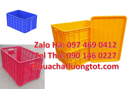 Thùng Nhựa Đặc Có Nắp, Sóng nhựa 26 bánh xe, Thùng nhựa Sóng nhựa bít 1T5, Sóng nhựa hở 3T9, Sọt Nh