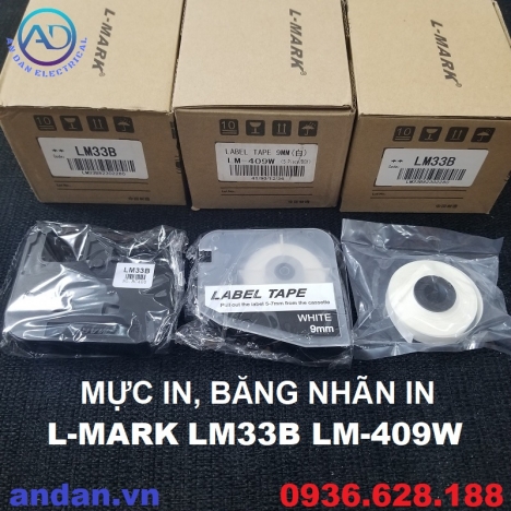 Mực in LM33B L-MARK dùng cho máy LK-320, LK-330 màu Đen 12mmx80m