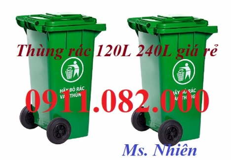 Sỉ thùng rác 120L 240L 660L giá rẻ tại quận 7, quận 8, quận 9- thùng rác nắp kín- lh 0911082000
